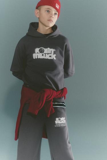 DOUBLE SLEEVE HOODIE - Anthracite grey by Zara