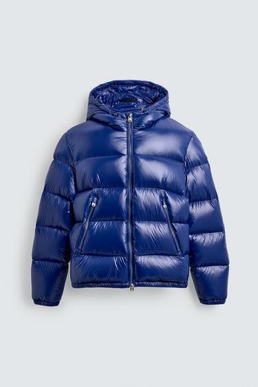100% FEATHER WATER-REPELLENT PUFFER JACKET - Electric blue by Zara