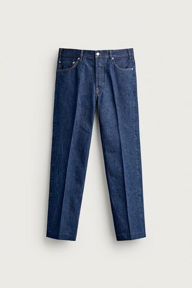 PRESSED BOOT-CUT FIT JEANS AARON LEVINE X ZARA - Blue by Zara