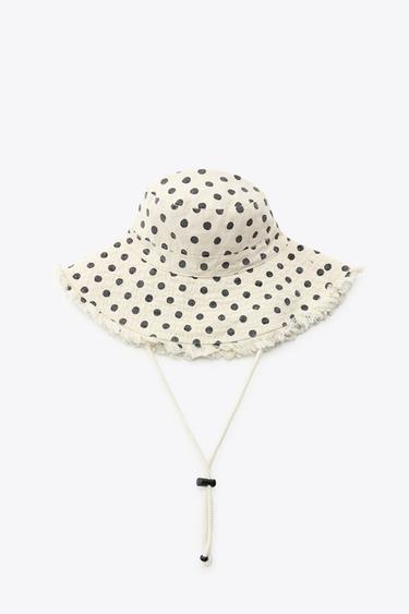 POLKA DOT BUCKET HAT - Ecru by Zara