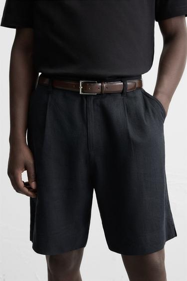 LEATHER TOPSTITCH BELT - Brown by Zara - Image 0
