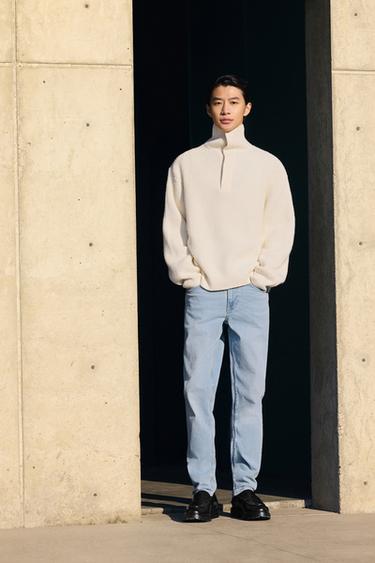 BASIC SLIM FIT JEANS - Light blue by Zara