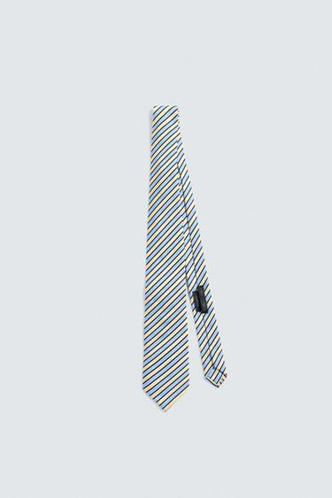 100% SILK STRIPED TIE - Stripes by Zara