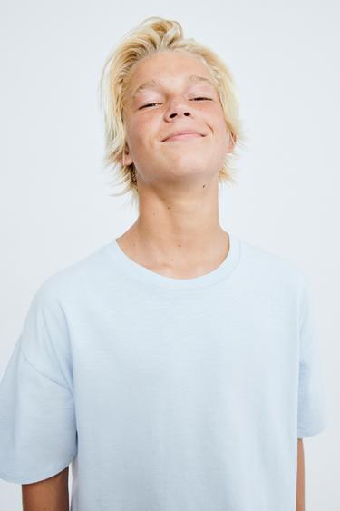 STORIESZ - PLAIN T-SHIRT - Pastel blue by Zara