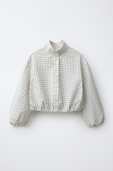 CHECK BALLOON SHIRT - Ecru / Black by Zara