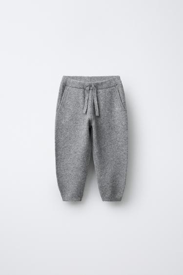 SOFT-TOUCH KNIT JOGGERS - Grey / Blue by Zara