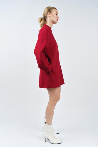 ZW COLLECTION WOOL JACKET DRESS - Red by Zara - Image 0