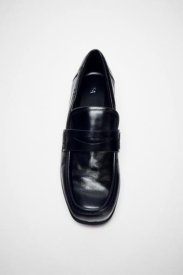 LEATHER LOAFERS - Black by Zara