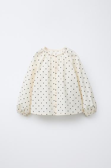 POLKA DOT BLOUSE - Ecru by Zara