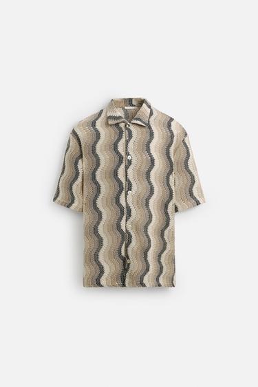 WAVY TEXTURED SHIRT - Multicoloured by Zara