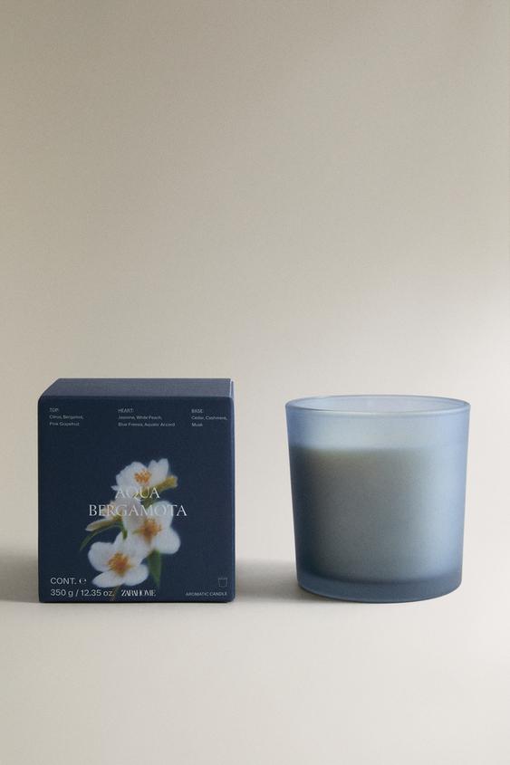 (350 G) AQUA BERGAMOTA SCENTED CANDLE - Pastel green by Zara - Image 0