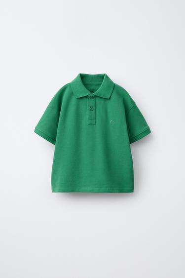 PLAIN BASIC POLO SHIRT - Green by Zara