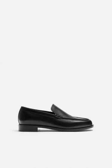 SMART LEATHER LOAFERS - Black by Zara