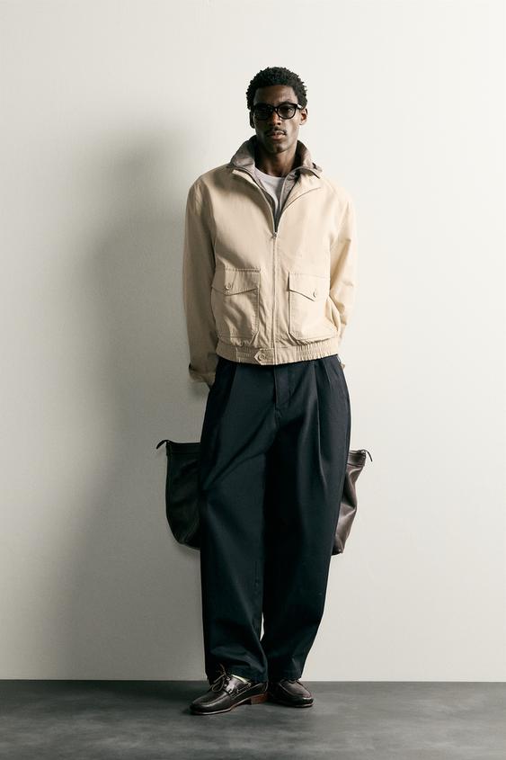 COTTON-LYOCELL REGULAR FIT JACKET - Sand by Zara - Image 0
