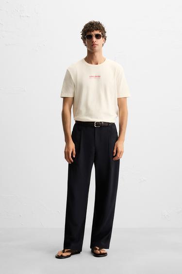 CONTRAST GRAPHIC T-SHIRT - Ecru by Zara - Image 0