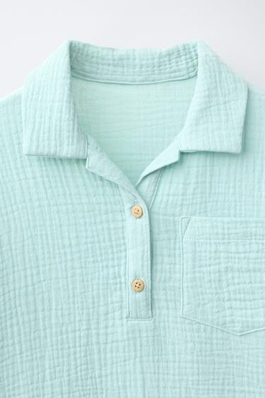 2-6 YEARS / TEXTURED PYJAMA WITH POCKET - Sea green by Zara