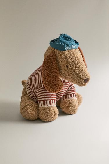 KIDS' SOFT TOY DOG - Brown by Zara