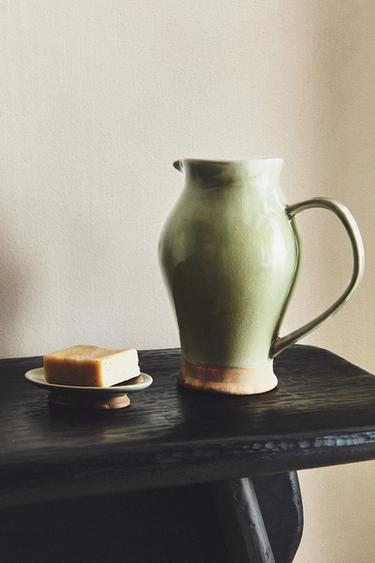 CRACKLED CERAMIC BATHROOM ACCESSORIES - by Zara