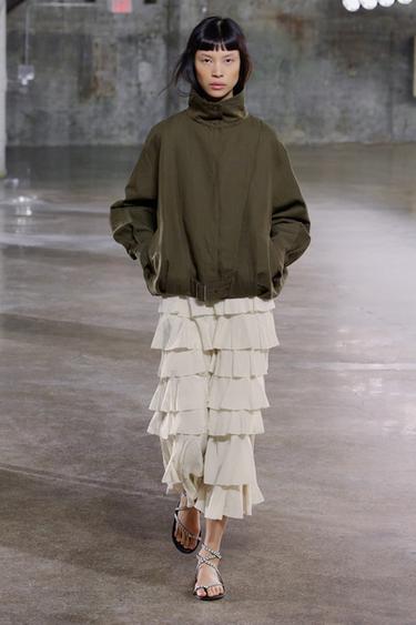 BUCKLE BOMBER JACKET ZW COLLECTION - Khaki by Zara - Image 0