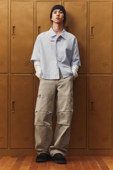 PARACHUTE CARGO TROUSERS - Grey by Zara