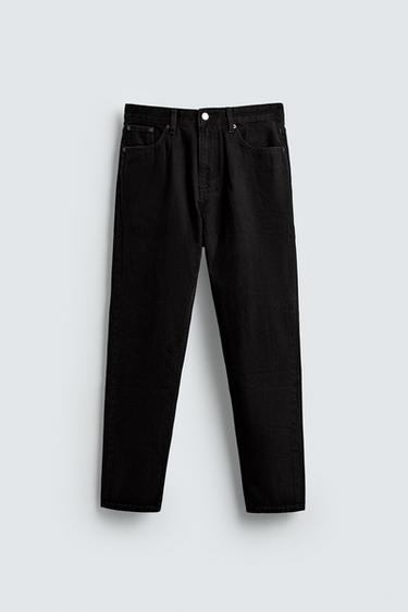 SLIM FIT CROPPED JEANS - Black by Zara