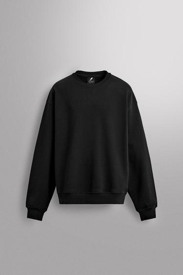 CREW NECK SWEATSHIRT - Black by Zara - Image 0