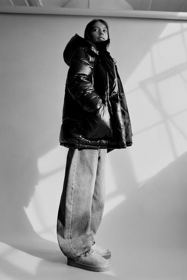 WATER-REPELLENT FEATHER DOWN JACKET - Black by Zara