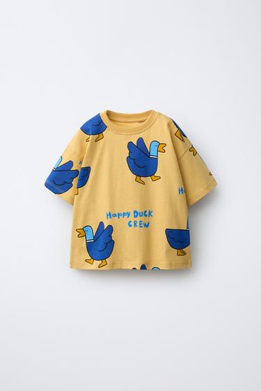 DUCK PRINT T-SHIRT - Mid-yellow by Zara