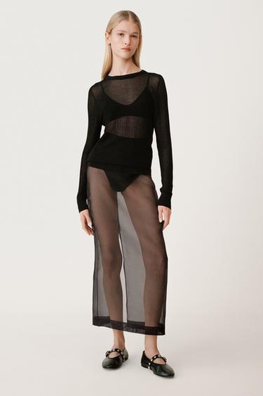 ORGANZA MIDI SKIRT 50TH ANNIVERSARY - Black by Zara