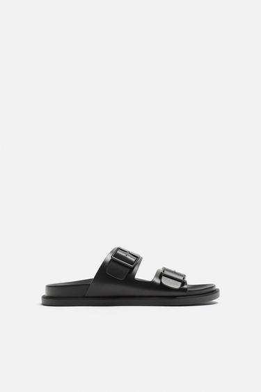 DOUBLE-STRAP SANDALS - Black by Zara