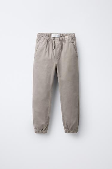 BASIC JOGGER TROUSERS - Brown / Taupe by Zara