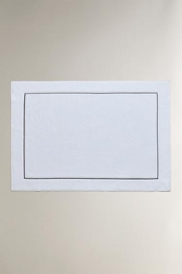 BATH MAT WITH TRIM - Anthracite grey by Zara
