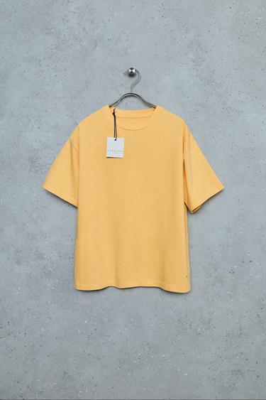 STORIESZ - PLAIN T-SHIRT - Pastel yellow by Zara