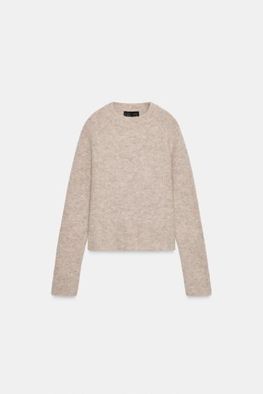 WOOL AND ALPACA JUMPER - Sand / Marl by Zara