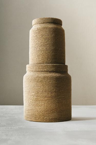 SEAGRASS BASKET WITH LID - Light beige by Zara