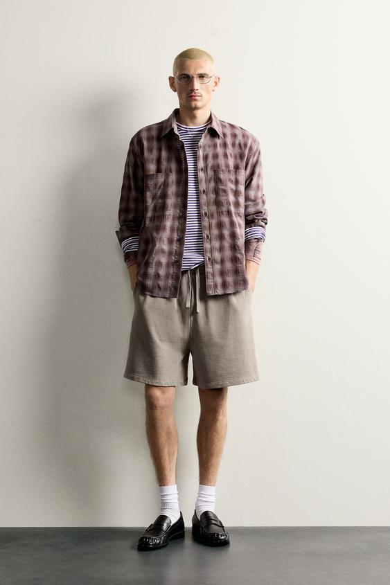 BASIC FADED JOGGER BERMUDA SHORTS - Grey by Zara - Image 0