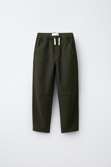 SUPER STRETCH BALLOON TROUSERS - Dark khaki by Zara - Image 0