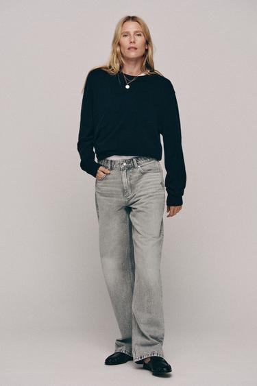 Z1975 HIGH-WAIST REGULAR LONG-LENGTH JEANS - Grey by Zara