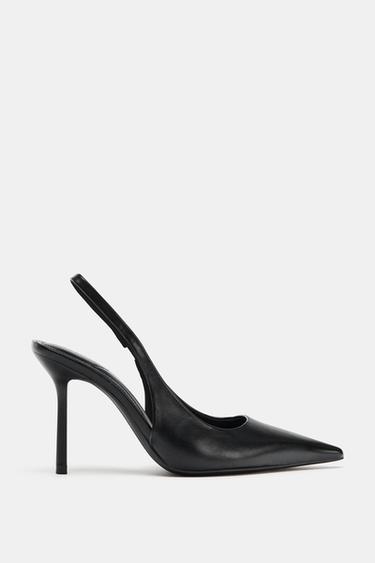 HIGH-HEEL SLINGBACK SHOES - Black by Zara