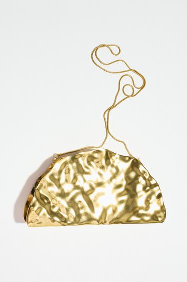 METALLIC RIGID MINAUDIÈRE - Golden by Zara