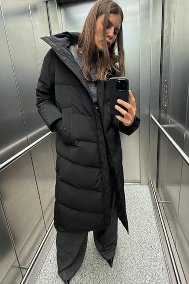 WATER- AND WIND-PROOF HOODED PUFFER JACKET - Black by Zara