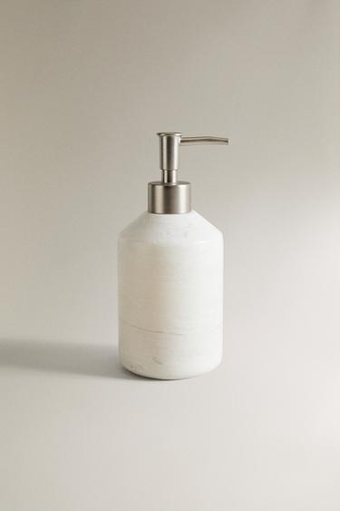 WHITE MARBLE SOAP DISPENSER - white by Zara