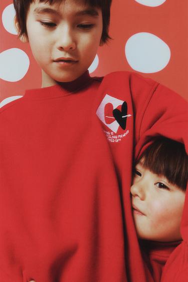 HEART SWEATSHIRT - Red by Zara