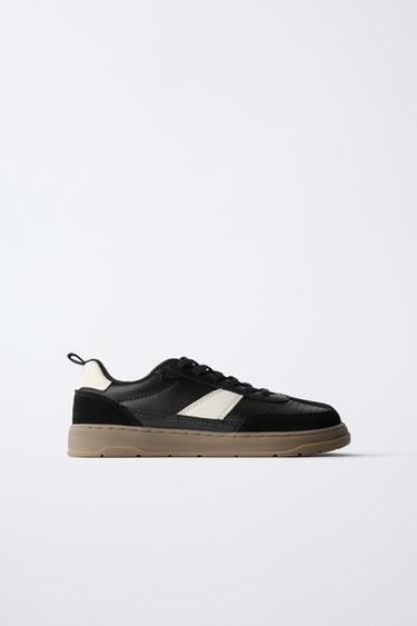 LEATHER BAREFOOT SNEAKERS - Black by Zara