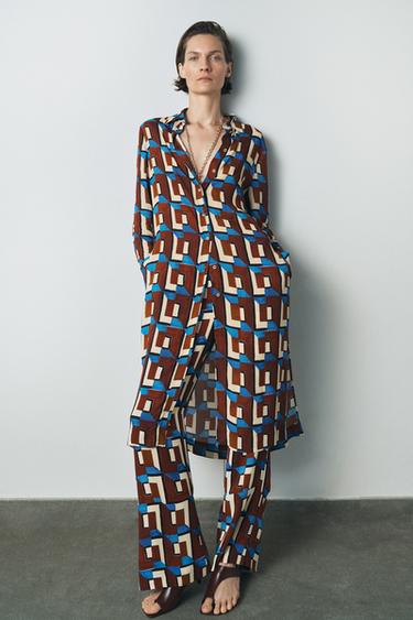 ZW COLLECTION PRINTED LONG SHIRT - Printed by Zara - Image 0