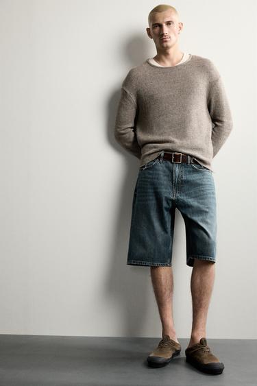 RELAXED FIT KNIT T-SHIRT - Stone by Zara
