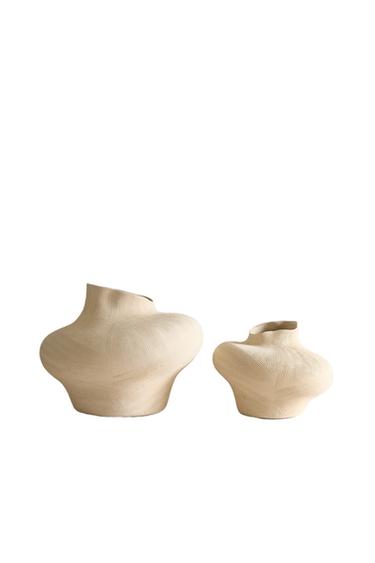 IRREGULAR CERAMIC VASE - White by Zara