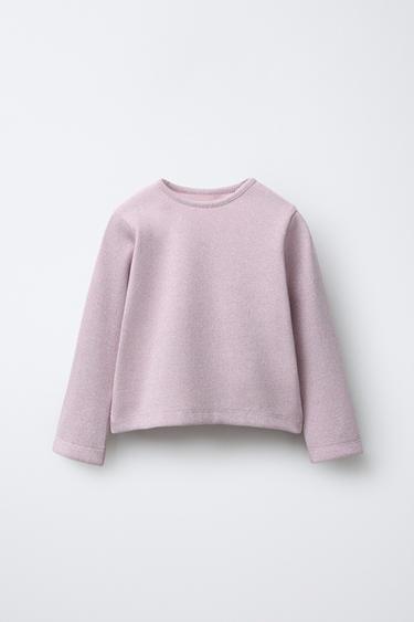 SHINY RIBBED T-SHIRT - 140 by Zara