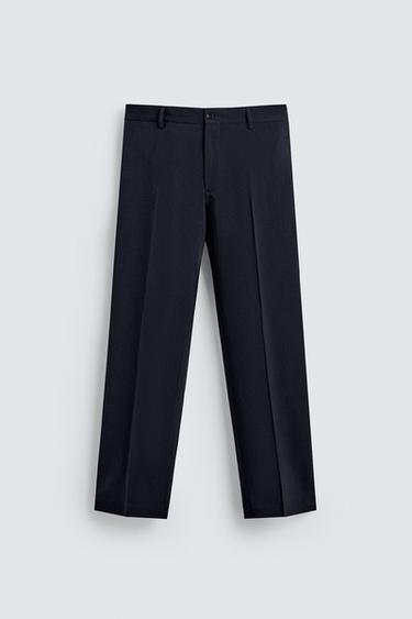 100% WOOL SUIT TROUSERS - Navy blue by Zara