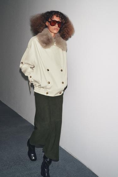 ZW COLLECTION WATER-REPELLENT SHORT TRENCH COAT - Ecru by Zara - Image 0